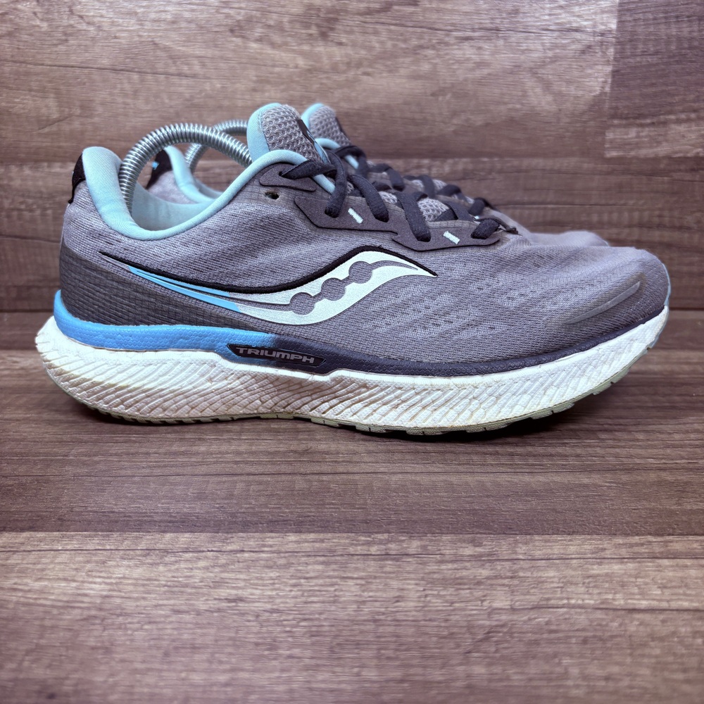 Saucony Triumph 19 Gray Blue Womens US Size 10 EUR 42 S10678-20 Running Shoes